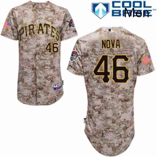 Mens Majestic Pittsburgh Pirates 46 Ivan Nova Replica Camo Alternate Cool Base MLB Jersey